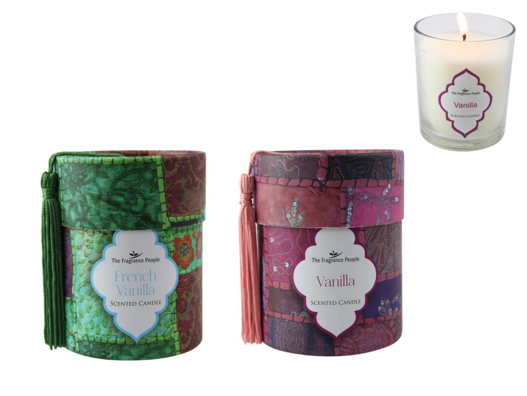 200gram Candle with Bohemian Design 2 Asstd