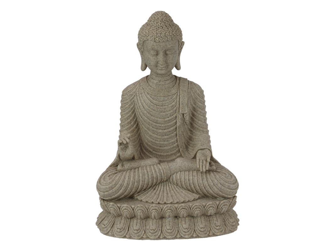 28cm Sitting Rulai Buddha in Natural Finish