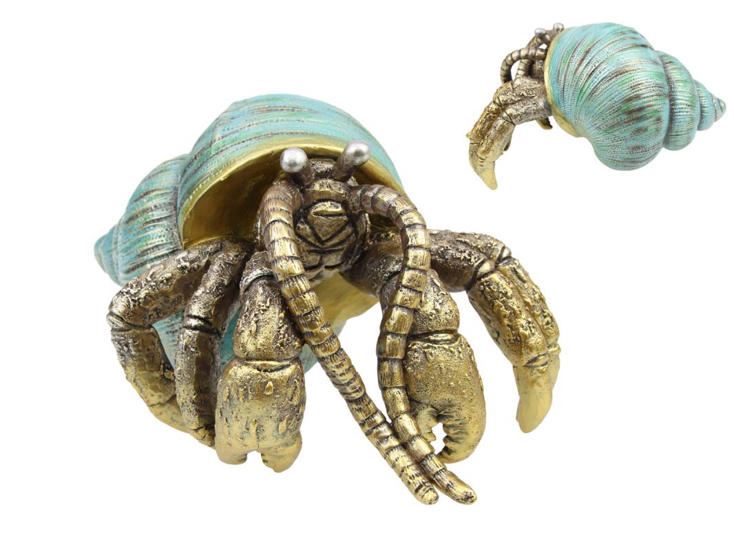 23cm Hermit Crab Gold Decor