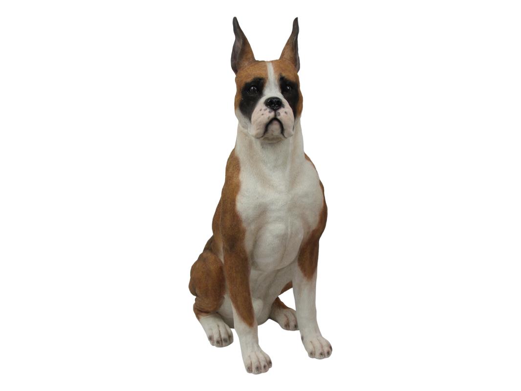 64cm Sitting Boxer Guard Dog