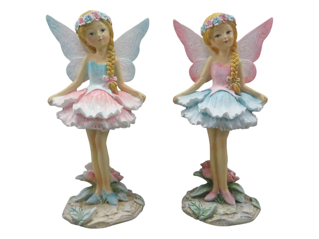 16cm Fairy with Pink & Blue Dress 2 Asstd