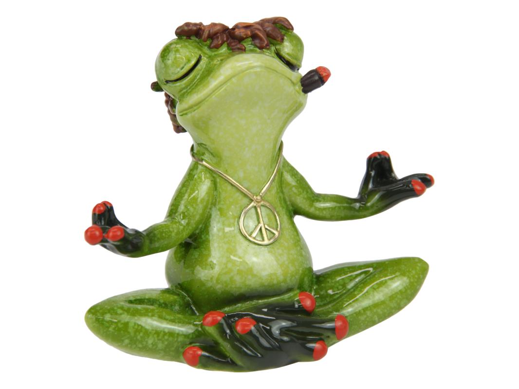 13cm Rasta Frog in Marble Finish