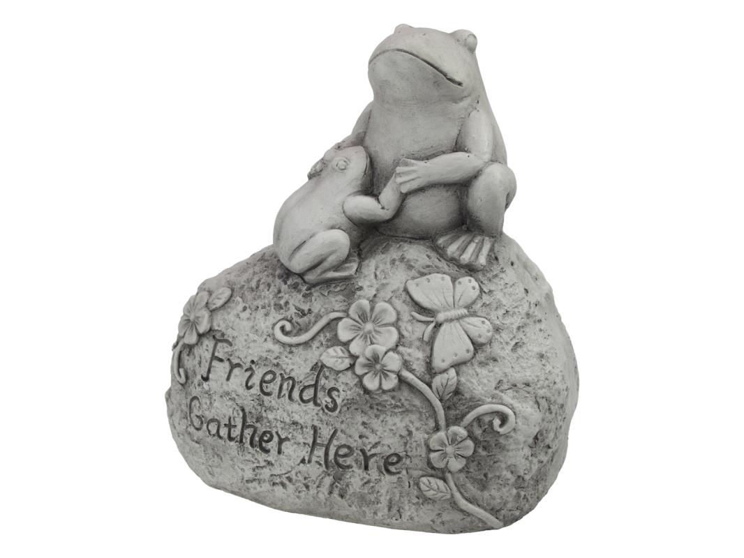 31cm Frog Garden Plaque with Wording