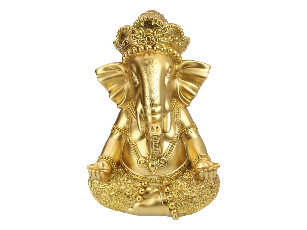 49cm Gold Sitting Ganesh