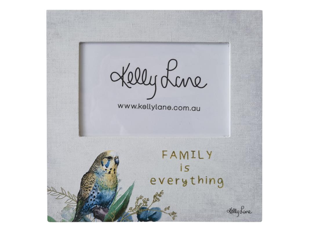 Budgie 20x20cm Photo Frame (6x4" photo) by Kelly Lane