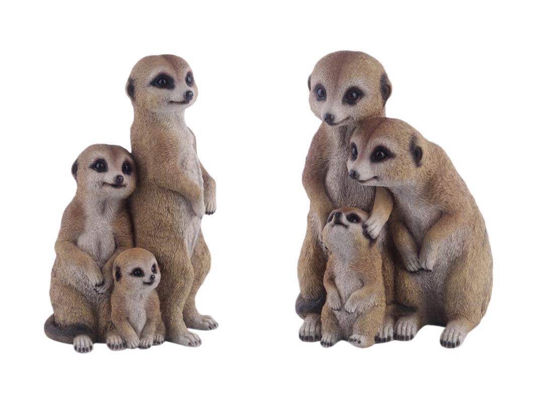 30cm Standing Meerkat Family 2 Asstd