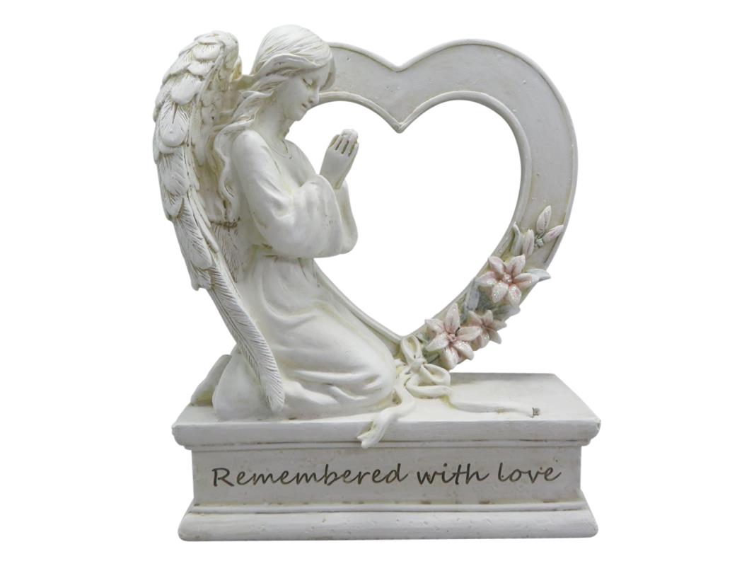 16cm Memorial Angel with Heart