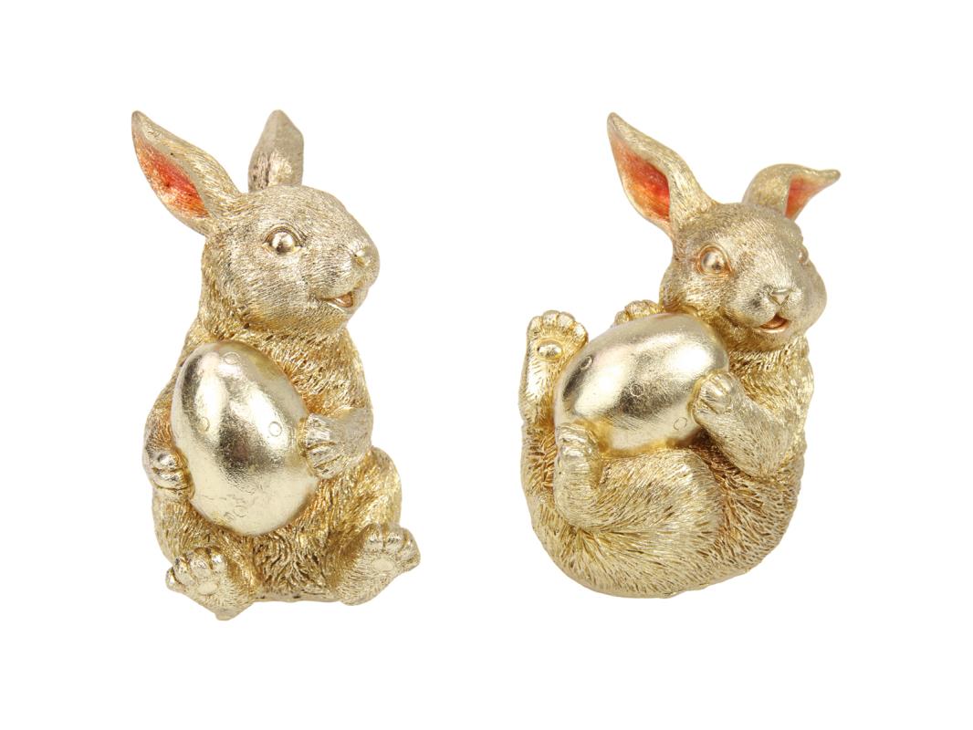 14cm Lucky Gold Bunny Rabbit 2 Asstd