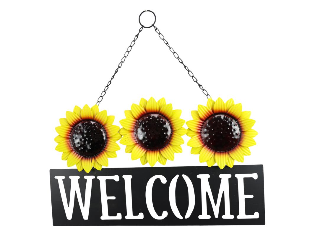 45cm Triple Sunflower Welcome Hanger