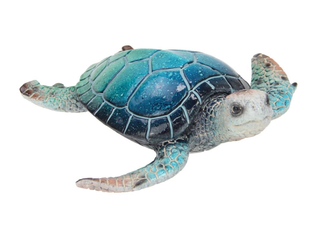 18cm Marble Blue/Green Turtle