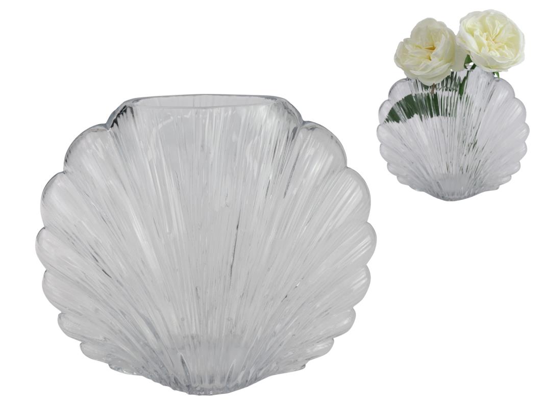 25x21cm Glass Shell Vase