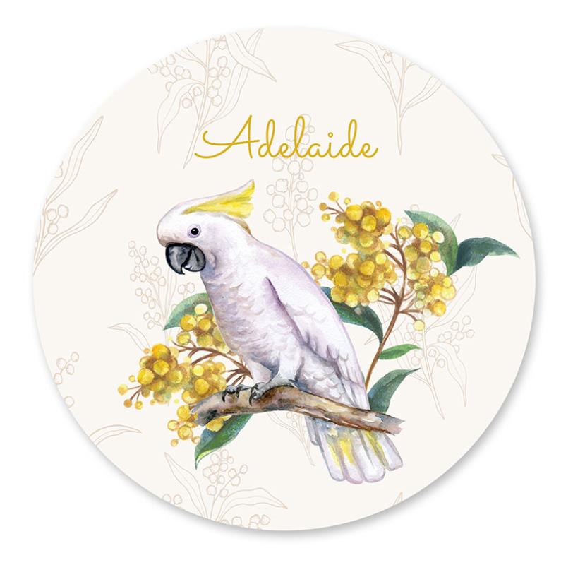 Set of 6 33cm Round Placemat Cockatoo