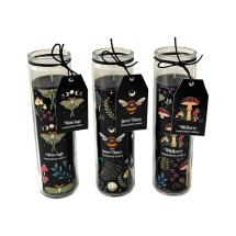 21cm Pillar Candle with Moth Moon Phase Design 3 Asstd