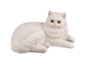 33cm Laying British Shorthair Cat in White Colour