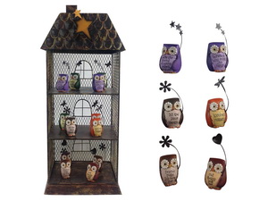 9cm Mini Owls with Wording & Display 12 Asstd (72=Free Display)