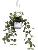 70cm Hanging White Flower Plant